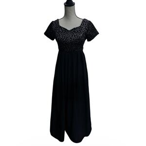 Vintage Southeastern Black Velvet Short Sleeve Romper 4, 1980’s Collection